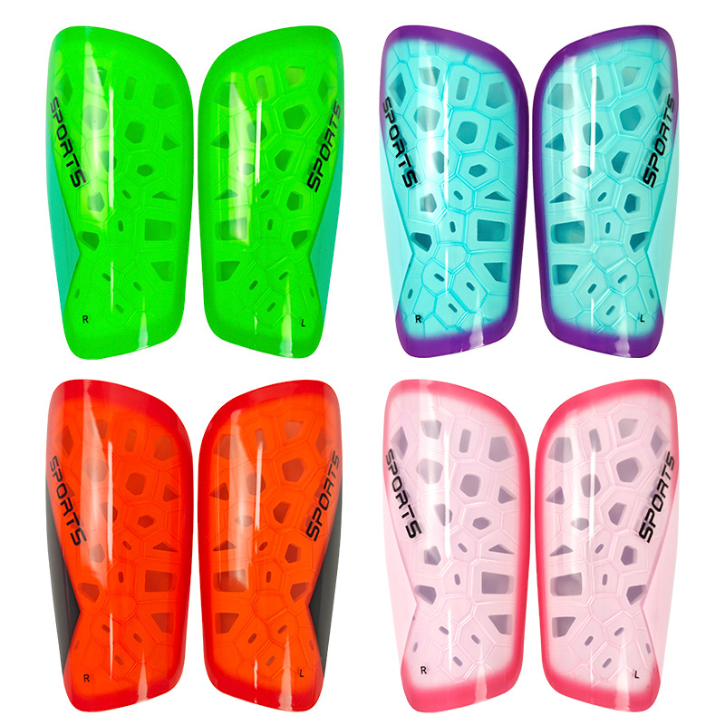 Cross-Border In-Stock Professional Football Shin Guards for Children, Suitable for Competition and Training, with Thickened Cushioning, Breathable Insertable Pads, and Foot Protection
