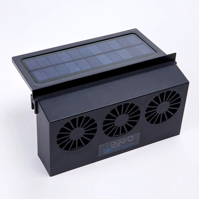Solar Ventilation Exhaust Fan, Digər kiçik elektrik cihazlar - 518-exhaust-fan-black-solar-usb-charging