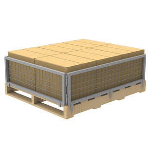 Mesh metal fence fence for wooden pallets, removable, plastic-sprayed metal fence directly stuck on the pallet