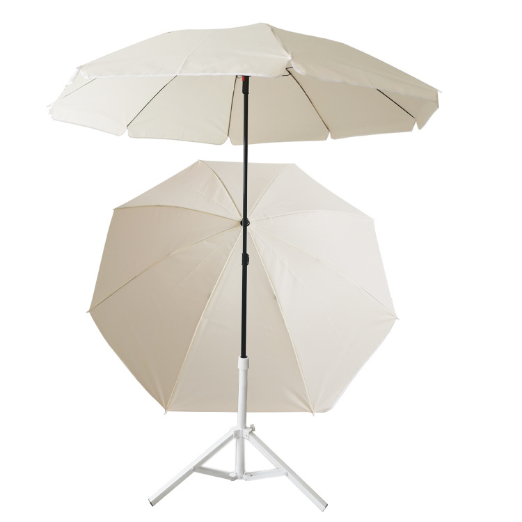 Черный белый пляжный бежевый зонтик на солнечной энергии, подходит для импорта, 1.8м, 2м, пляжный стиль, ткань оксфорд