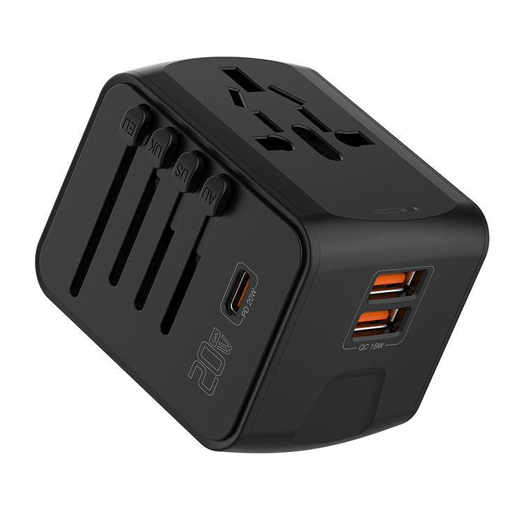 Travel charger conversion socket power adapter PD20W conversion plug QC3.0 multi-function charging stand