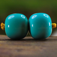 天然原矿高瓷绿松石老型桶珠配珠散珠隔珠顶珠腰珠佩珠单颗珠批发