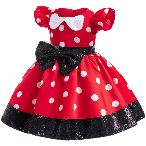Fashionable cosplay Minnie princess dress for girls, performance dress, party attire, and dress for gatherings