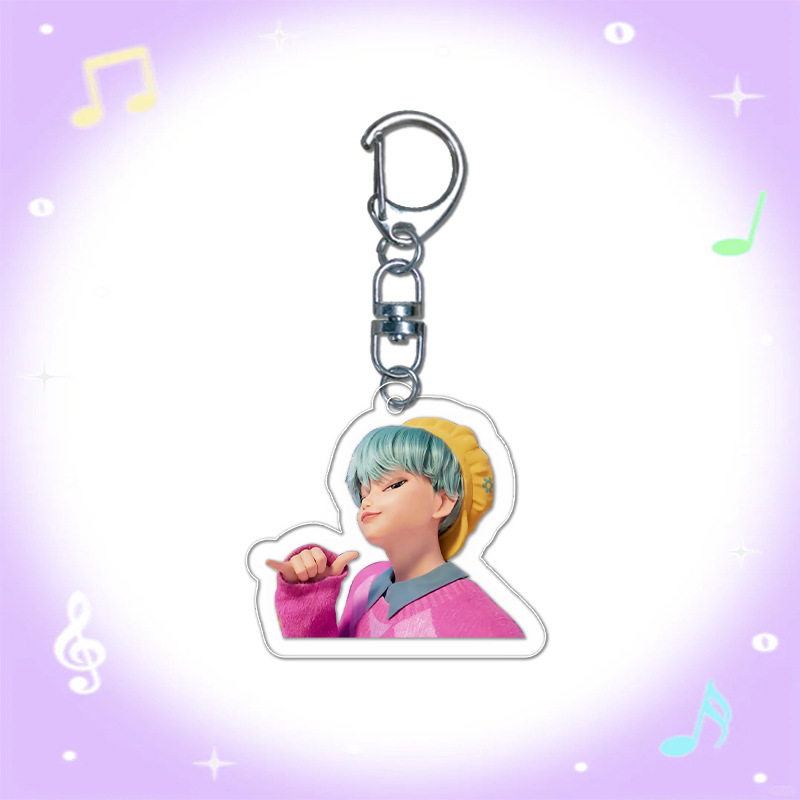 Personalizada película de dibujos animados acrílico transparente KPOP accesorios bolsas de chicas hermosos colgantes de regalo