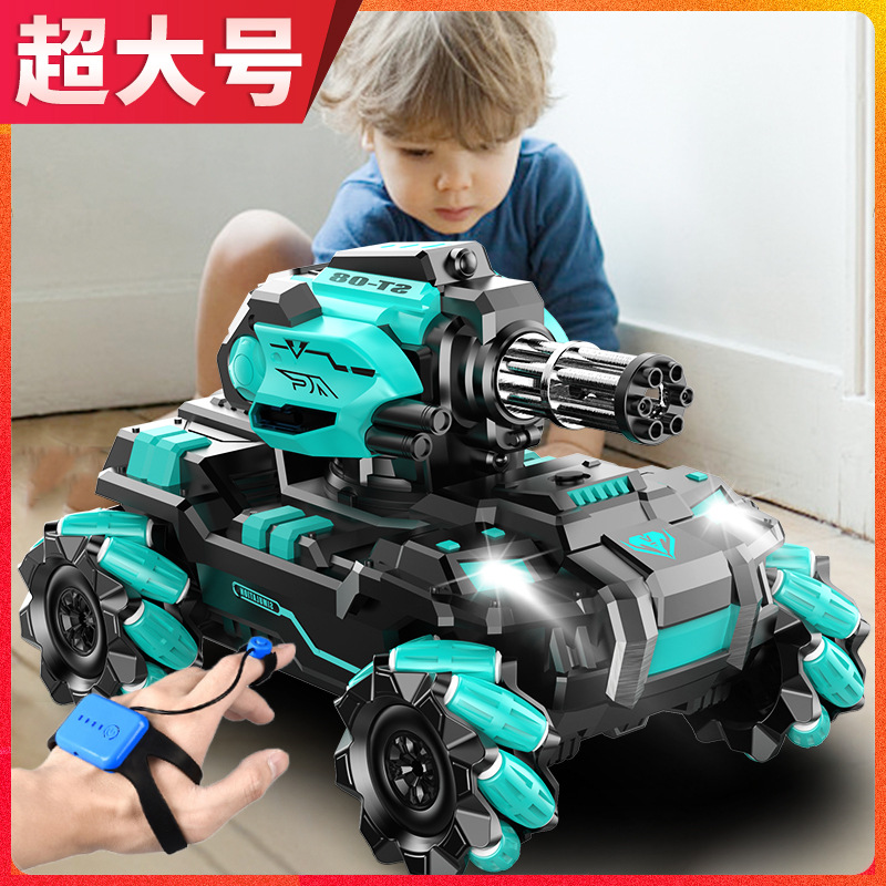 Water Bullet Gesture Sensing Kids Remote Control Car Can Fire Against Car Remote Control Tank 4WD Off-Road Toy for Boys