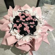 永生花高级感玫瑰花束七夕送女友求婚告白礼物玫瑰花仿真香皂花束