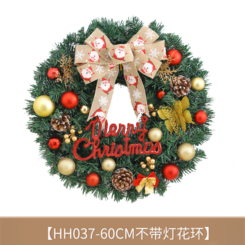 Navidad guirnalda Estilo nórdico decoraciones de Navidad hogar pared colgante puerta adornos Navidad bola cinta Garland Ratán