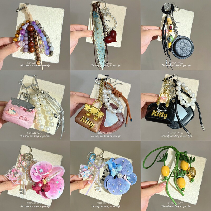 New Stylish Cartoon Cat Bag Pendant Accessory with a Delicate and High-End Feel, Sweet and Cool, Versatile Pink Cute Style Keychain New Stylish Cartoon Cat Bag Pendant Accessory with a Delicate and High-End Feel, Sweet and Cool, Versatile Pink Cute Style Keychain