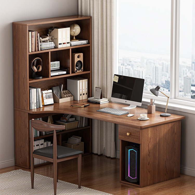 Computer Desktop Table Home Corner Desk Bookshelf Bucket Cabinet Combination Integrated Simple Bedroom Student Writing Learning Table