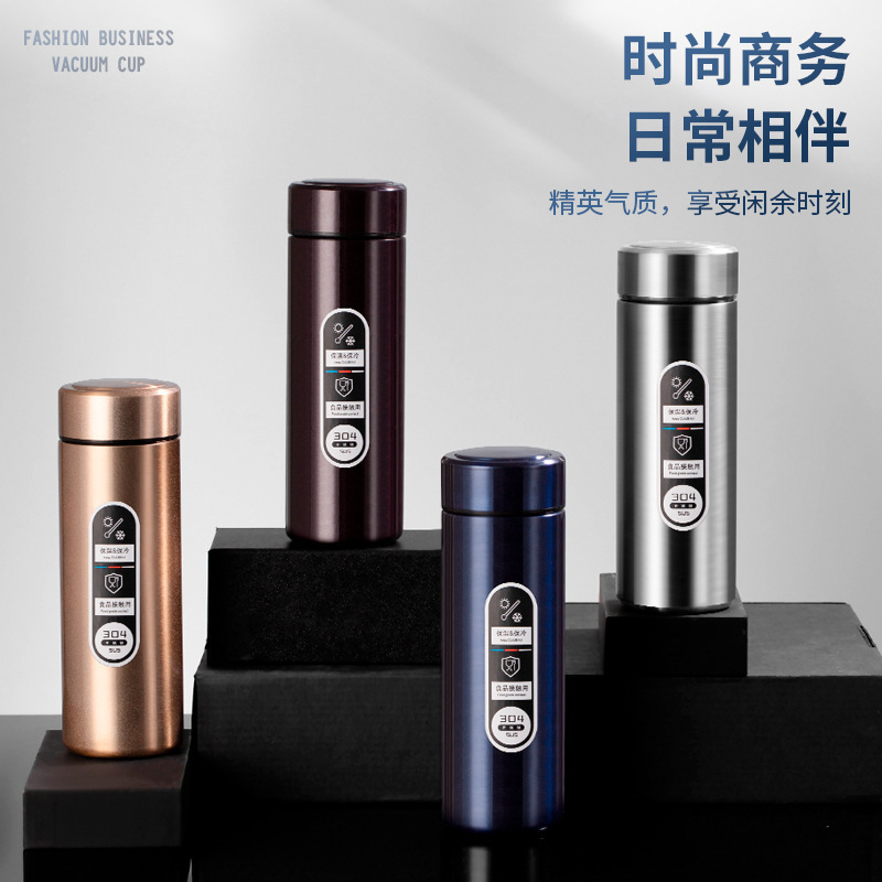 Wholesale Business Straight Cup 304 Stainless Steel Thermos Vacuum Sling Gift Outdoor Thermos Large Capacity Kettle