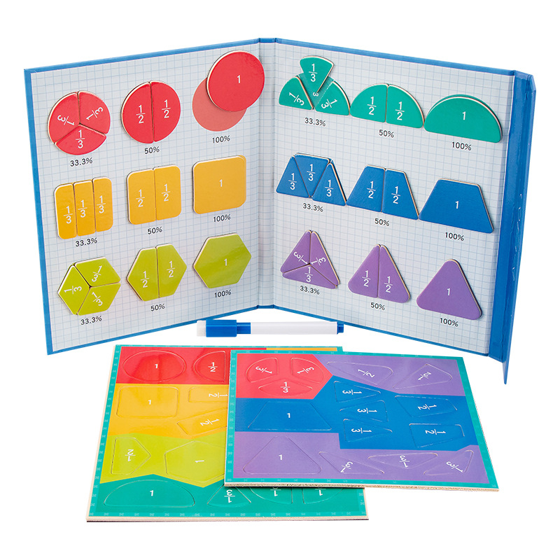 Libro magnético de tercer grado, formas geométricas, puntajes iguales, cálculo de descomposición de aprendizaje, ayudas didácticas, juguetes de rompecabezas para estudiantes de primaria
