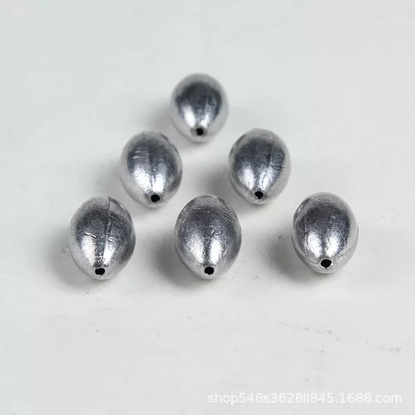 Manufacturer Sells Hollow Olive Lead Sinkers for Fishing, Olive-Shaped Lead Sinkers, Hollow Lead Sinkers, Fishing Gear Wholesale, Fish Hooks for Bottom Fishing