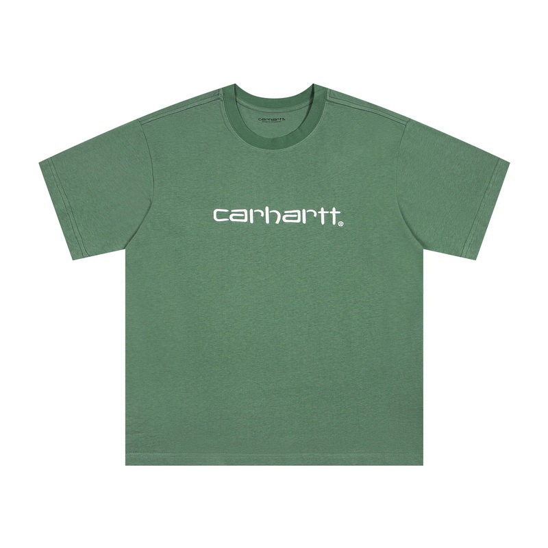 Carhartt Short-Sleeved T-Shirt with Printed Letters, Round Neck Polo Shirt, Loose, Casual, Versatile, Trendy for Men and Women Wip Carhartt Short-Sleeved T-Shirt with Printed Letters, Round Neck Polo Shirt, Loose, Casual, Versatile, Trendy for Men and Women Wip