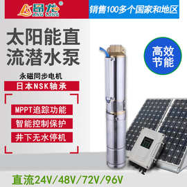 太阳能系统深井吸水泵 7.5kw水泵DC/AC交直两用太阳能光伏潜水泵
