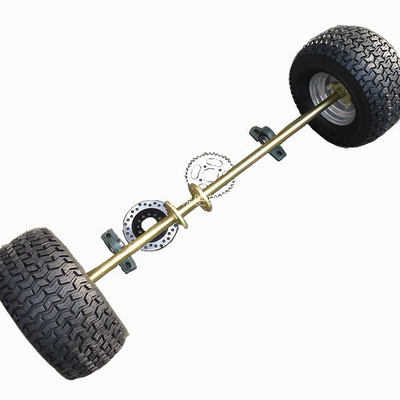 Four-wheel go-kart accessories, modified drift car 1m rear axle assembly, equipped with 13X 6.5-6inch tires