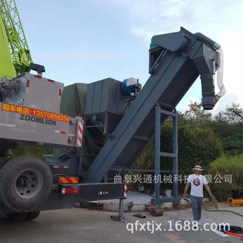 成都水泥粉煤灰集装箱卸灰机 广东货运集装箱矿粉中转拆箱机