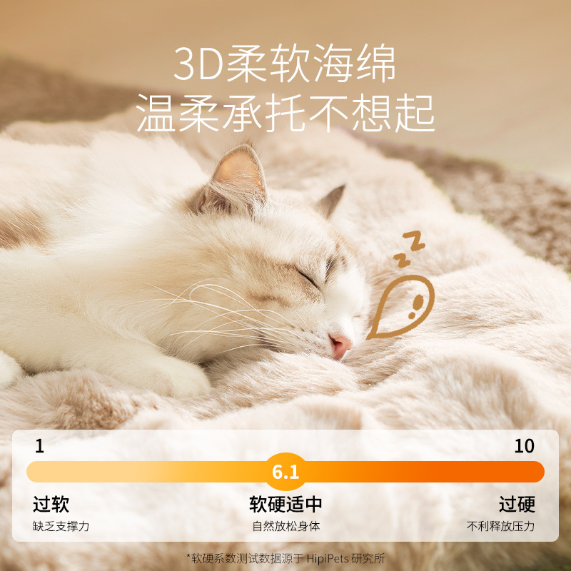 Espuma de espuma estera de esponja suave peluche casero antifríaco gato perro estera casera cama cama cama mascota gato nido image 2