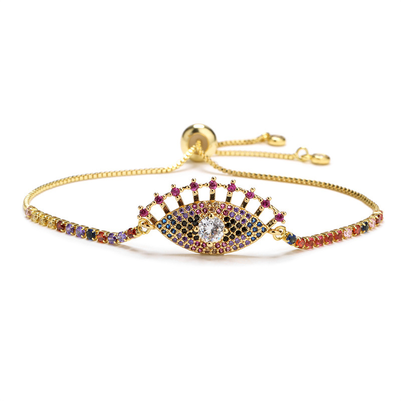Fashion Eye Copper Bracelets Plating Zircon Copper Bracelets
