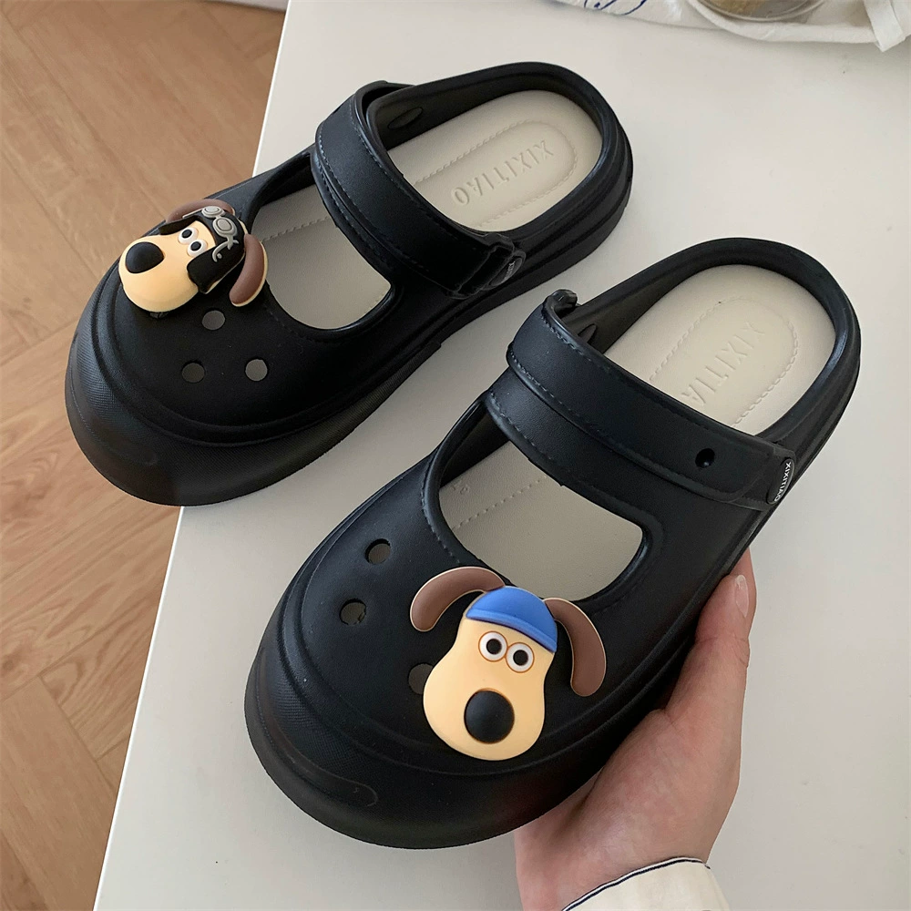 Толстая подошва Мода Повседневная Новый Милый Щенок Ева Мэри Джейн Сандалии Женщины Летние Открытый Праздничные Сандалии