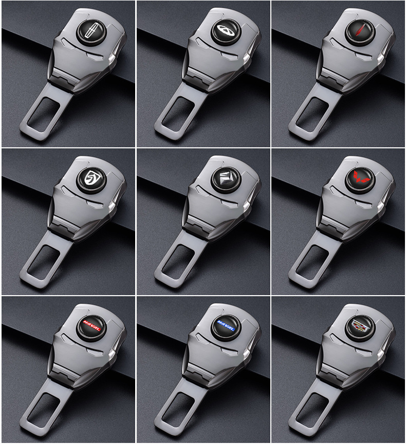 Car seat belt latch buckle head seat belt extender multi-function sub-female connector safety belt latch bayonet