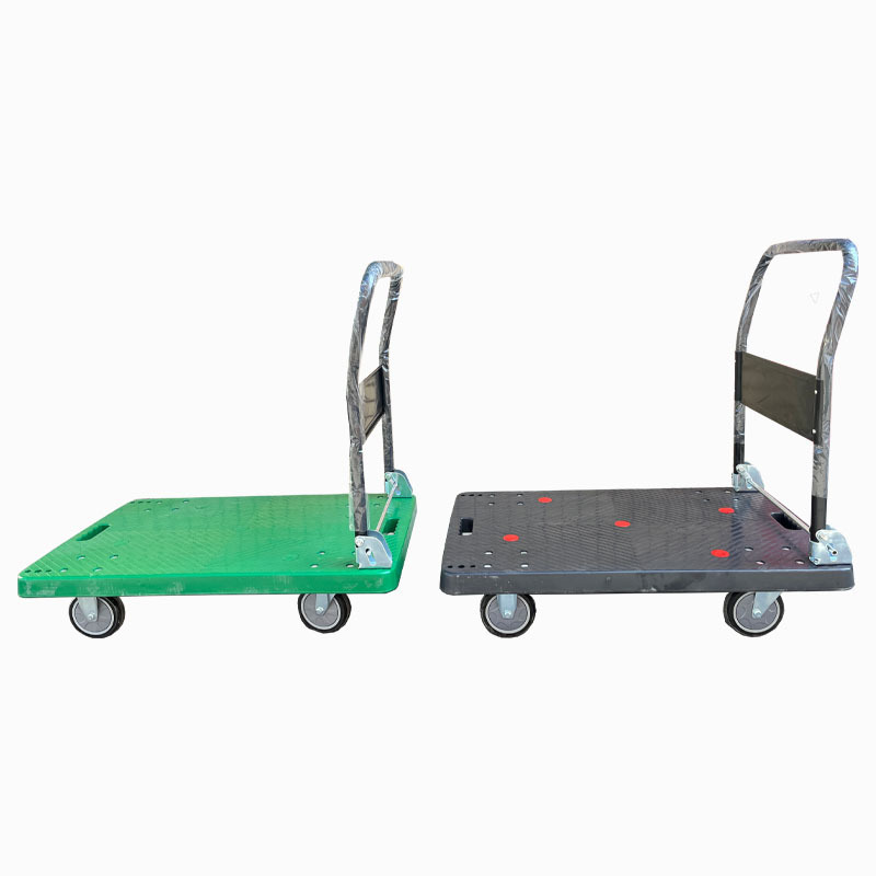 プラスチックの台車はスーパーの貨物を卸売りして折りたたみのトラックを運びます。|undefined