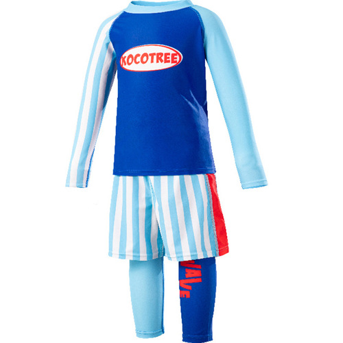 KK tree children's swimsuit bottoms girls split swimsuit category A boys and girls swimming long-sleeved sun protection medium and large children's swimsuit