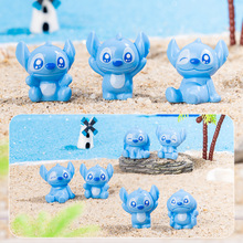 微景观创意实色卡通史迪仔动漫公仔树脂工艺品装饰桌面萌粒小摆件