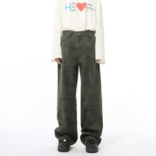 MTLCLOTHES男装|秋款新品 迷彩cleanfit基础款直筒深色水洗牛仔裤
