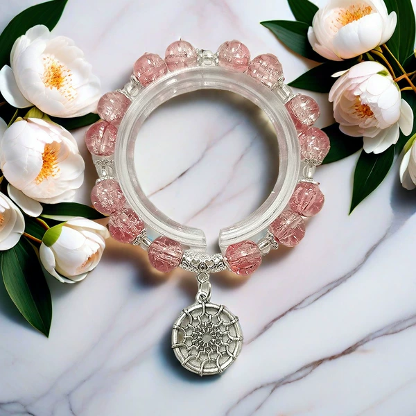 BA24 spider web glazed bracelet