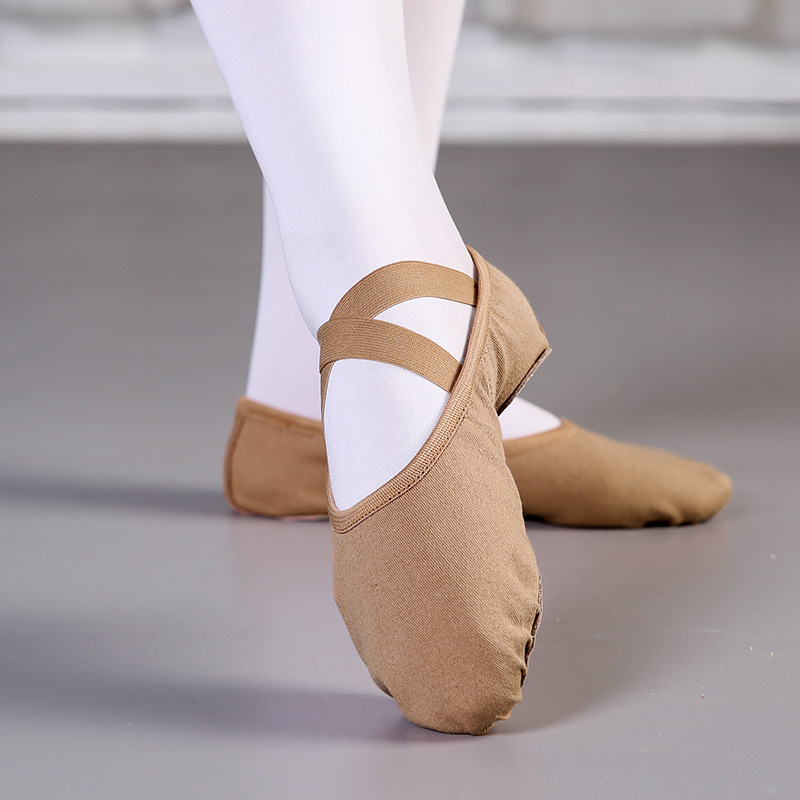 Zapatos de baile camel zapatos de entrenamiento de suela suave para mujer zapatos de garra de gato para adultos zapatos de lona zapatos de ballet para niños chinos