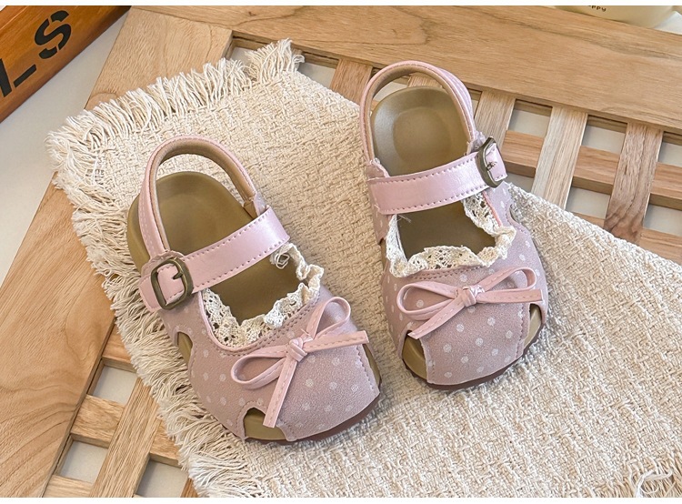 Mädchen Sandalen Mit Spitzenbesatz Und Weicher Sohle Für Kinder_voghion.com