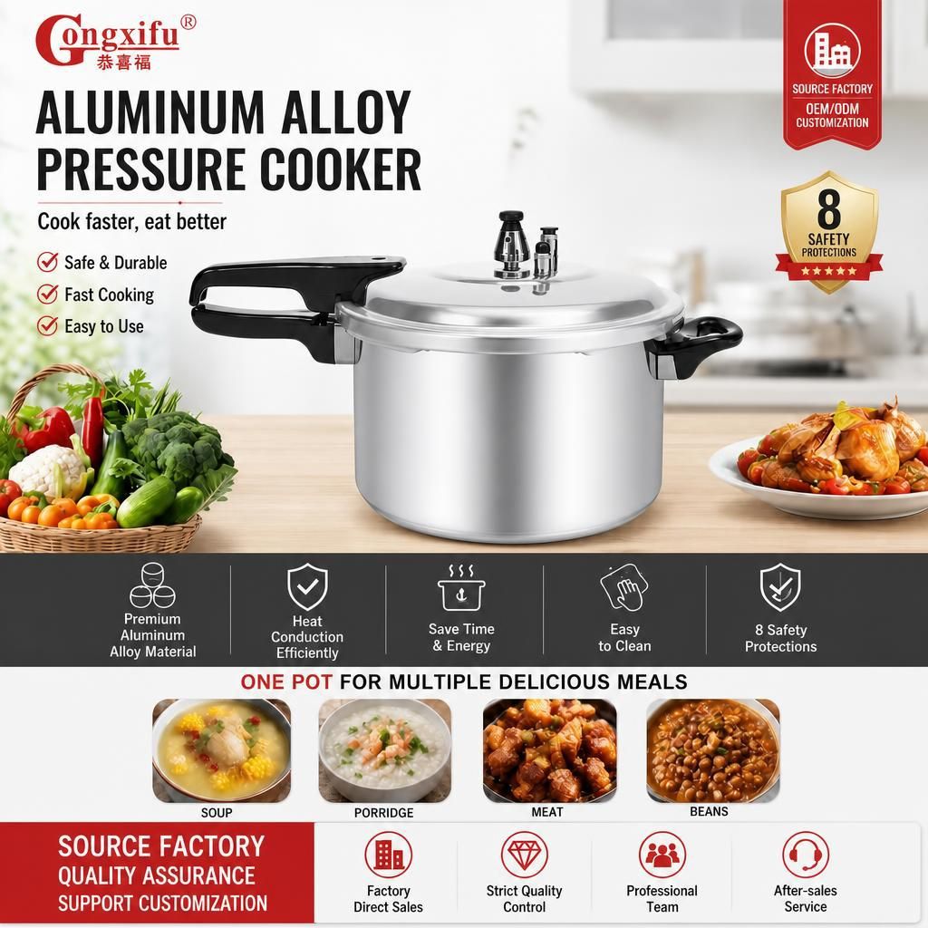 Olla de Presión Doméstica Antiexplosión de Aleación de Aluminio Antiadherente para Cocina
