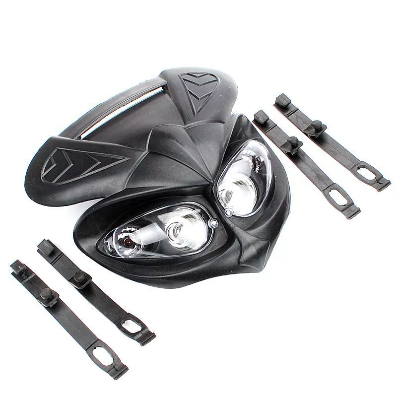 Аксессуары для внедорожных мотоциклов, модифицированная универсальная лампа с 4 глазами, освещение фар, декоративная лампа маленького и среднего размера