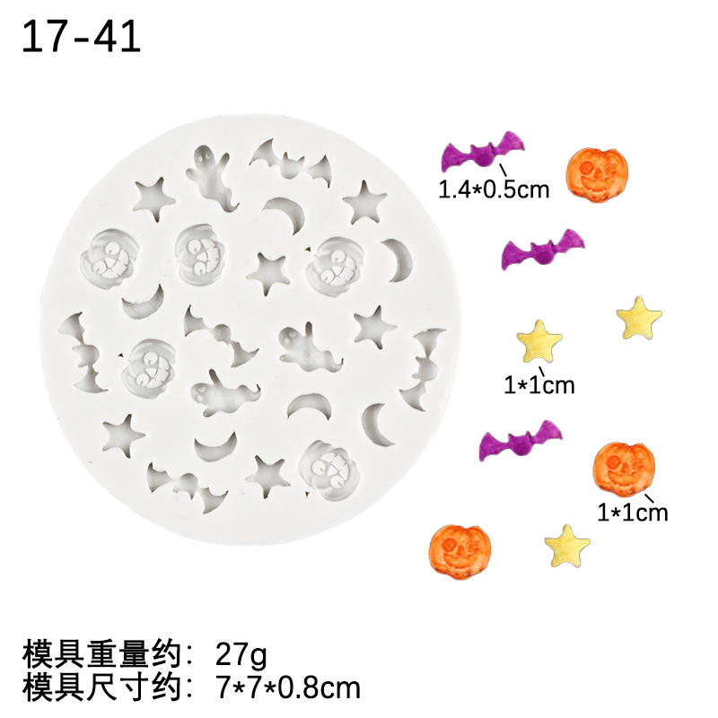 Navidad Halloween decoración silicona fondant molde DIY hornear pastel decoración chocolate arcilla epoxi molde