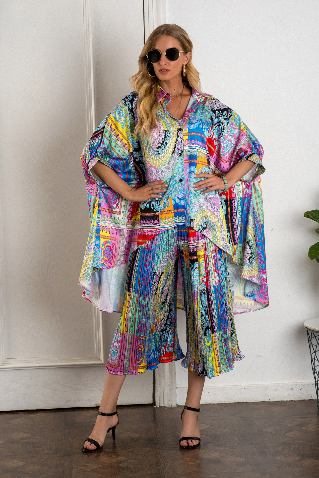 434g Weight Half Sleeve Sleeve Length Polyester Fabric Type Pant Co-ord Set Sets Type 2 Pieces Set Quantity Daily Occasion Turndown Neckline Regular Fit Fit Type Printing Pattern Summer, Spring Season Women's Gender Elegant, Streetwear Style Daily Women's Elegant Streetwear Printing Polyester Pant Co-ord Set Pants Sets 3