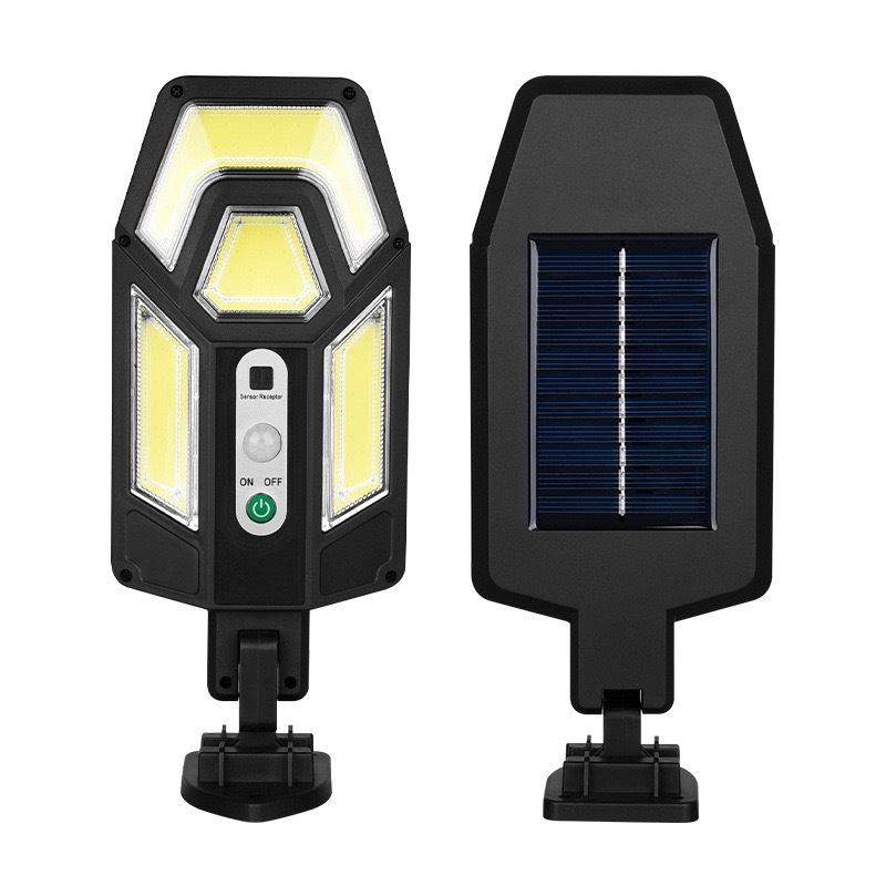 Nueva lámpara de pared solar inducción humana lámpara de camino correa de control remoto antiagua jardín exterior LED iluminación de patio