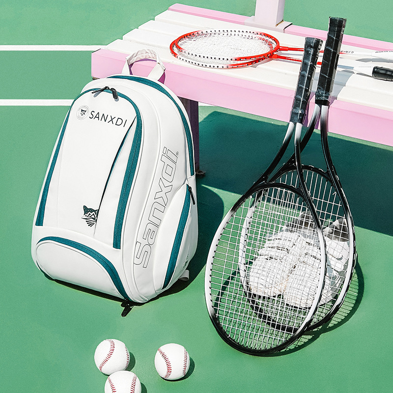 Sanxdi Tennis Backpack Large Capacity Waterproof Badminton Racket Bag