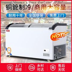 アイスクリームアイスクリームキャビネットスーパーマーケット商業大容量ディスプレイキャビネット冷蔵および冷凍両用透明ガラスドアディスプレイキャビネット