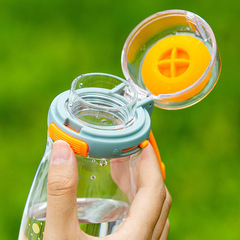 新款彈跳水杯高顏值塑料杯卡通可愛學生便攜隨行創意禮品杯子批發