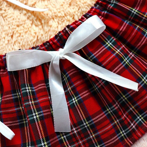 Sexy lingerie for women European and American foreign trade plaid sexy three-point backless lace-up uniform suit wholesale dropshipping 1799