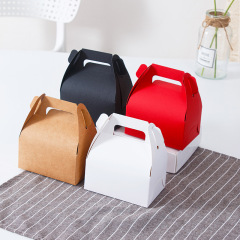 Small/Medium/Large Handheld Pastry Box Baking Packaging Mousse Egg Tart Box Candy Food Takeaway Cake Packing Box