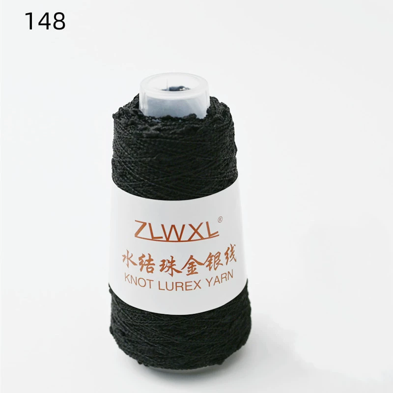 Woven silk threads handmade, 50 gram, gold and silver