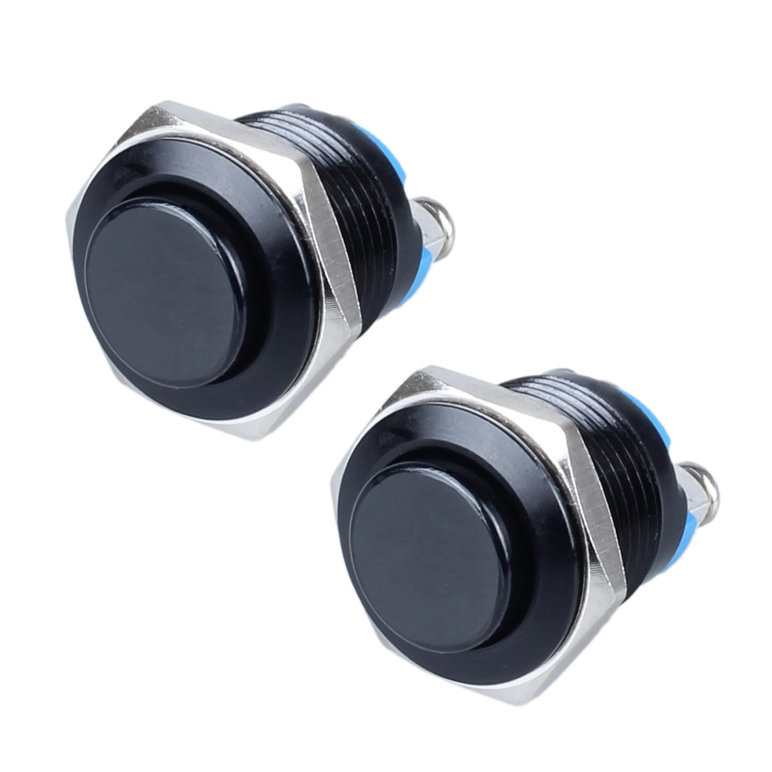 DMWD 2 件装 16 毫米金属瞬时按钮开关螺丝端子 12V 24V 36V DC 1