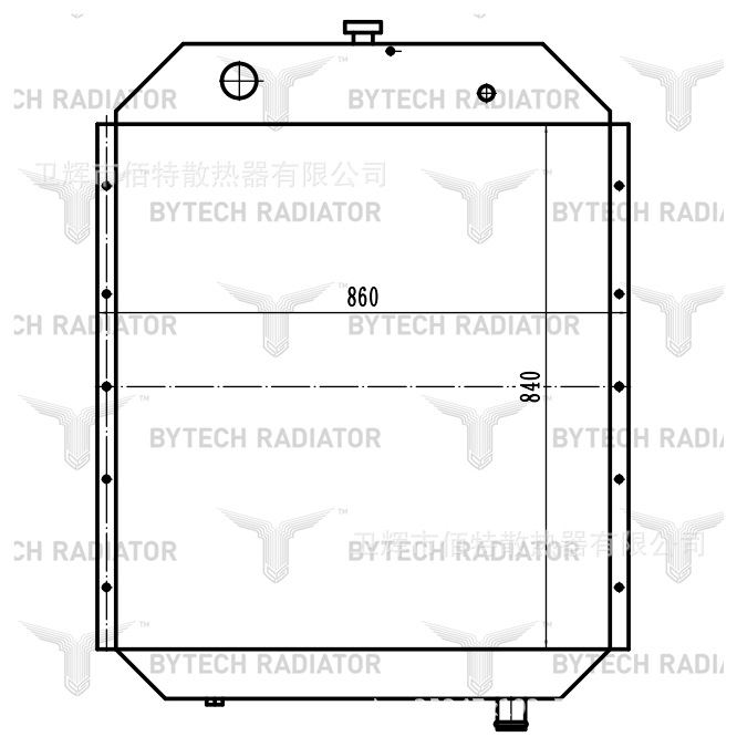 厂家直销徐工50F 上柴D9  装载机水箱散热器