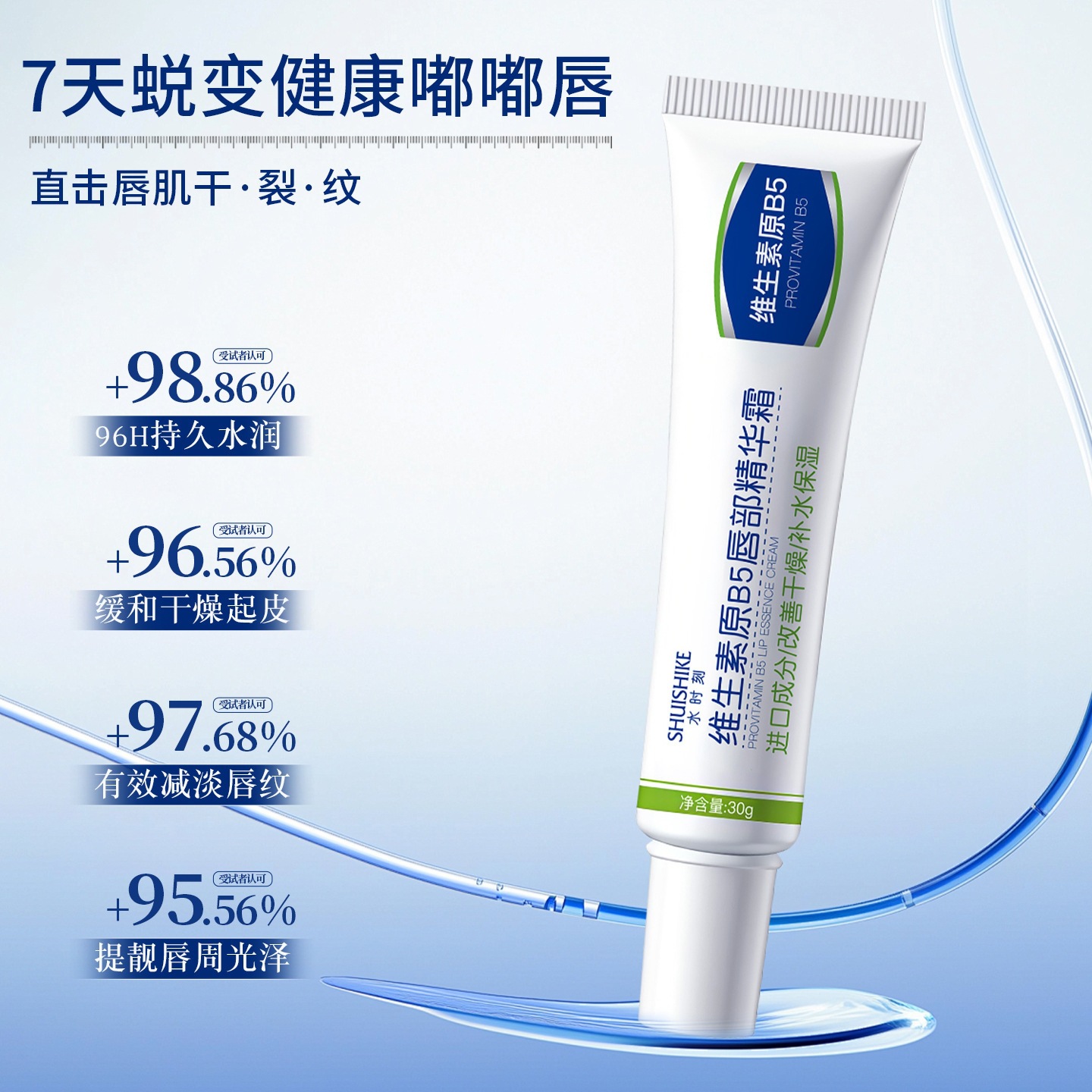 维生素原B5唇部精华霜家用补水保湿滋润唇纹防干燥唇膏维生素原B5
