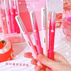 High-quality Gradient Steel Pen Set for 3rd Graders, with Replaceable Ink Cartridge and Double Ink Filling Device, Ideal for Calligraphy Practice