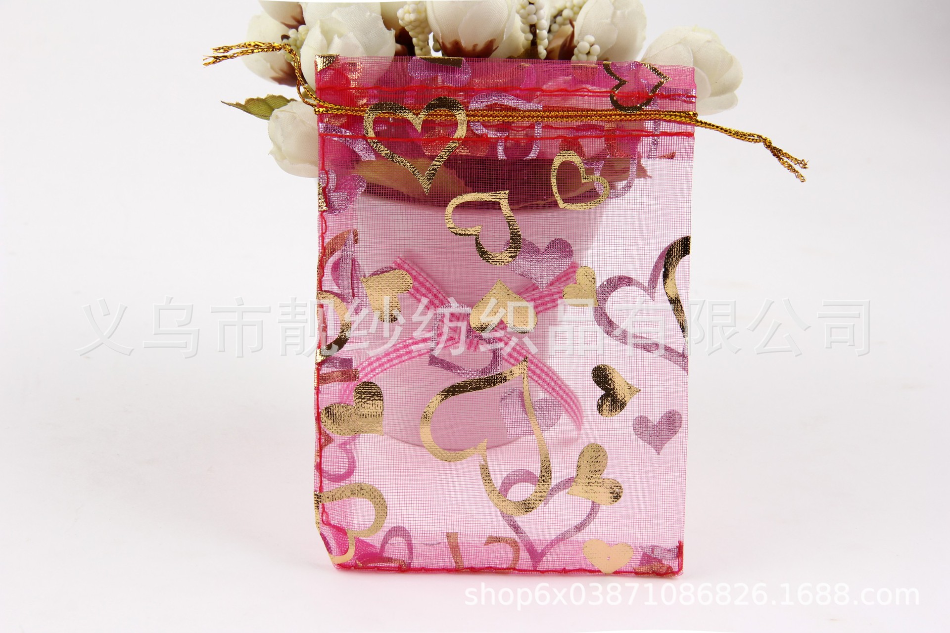 Розово-красное персиковое сердце;7*9