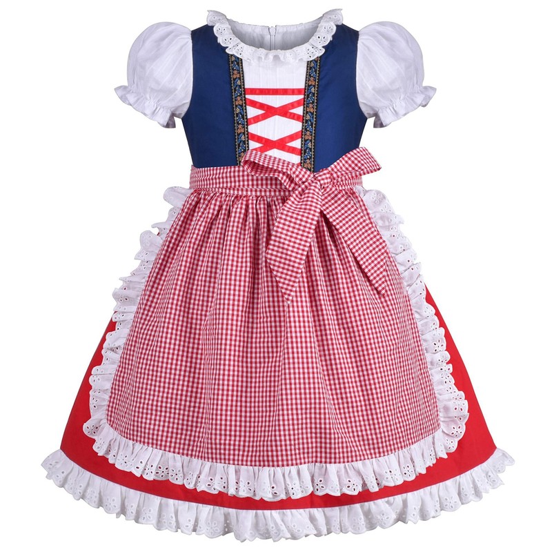 2025年ドイツミュンヘンビール祭 バイエルン風コスチューム レース付きメイド服 ステージ衣装|undefined
