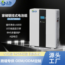 25.6V100-300Ah壁挂式家庭储能电池24V光伏磷酸铁锂电池组A品电芯