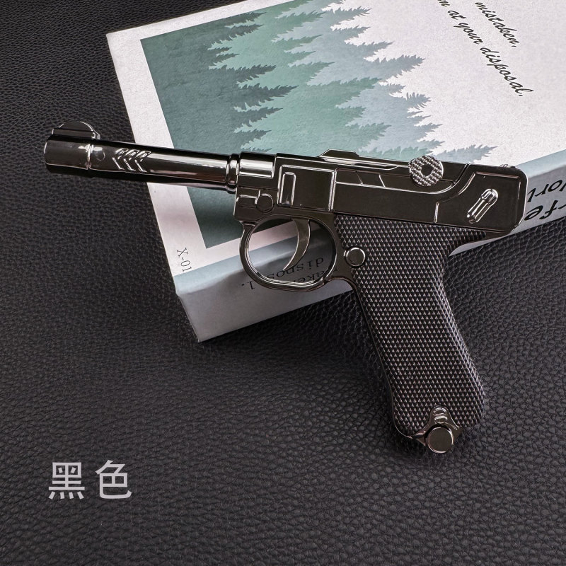 合金玩具模型枪不可发射经典怀旧左轮毛瑟皮套塑料玩具|undefined